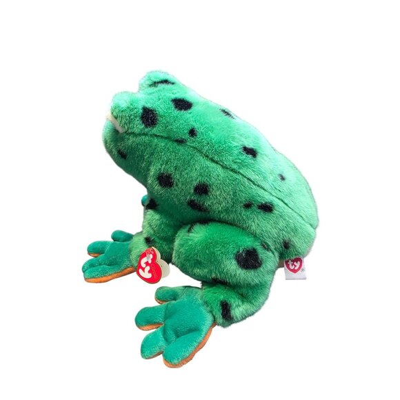 Ty Classic Large Lilypad Green Frog Plush Stuffed Animal - Picture 5 of 10